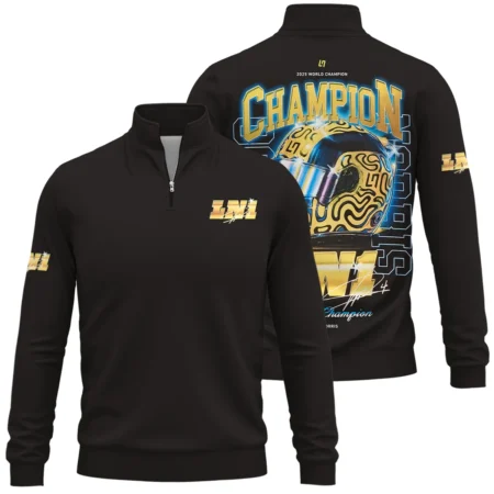 LN1 World Champion Lando Norris Quarter-Zip Sweatshirt BLVALN051225A10QZS - Motorsport Lifestyle Wear
