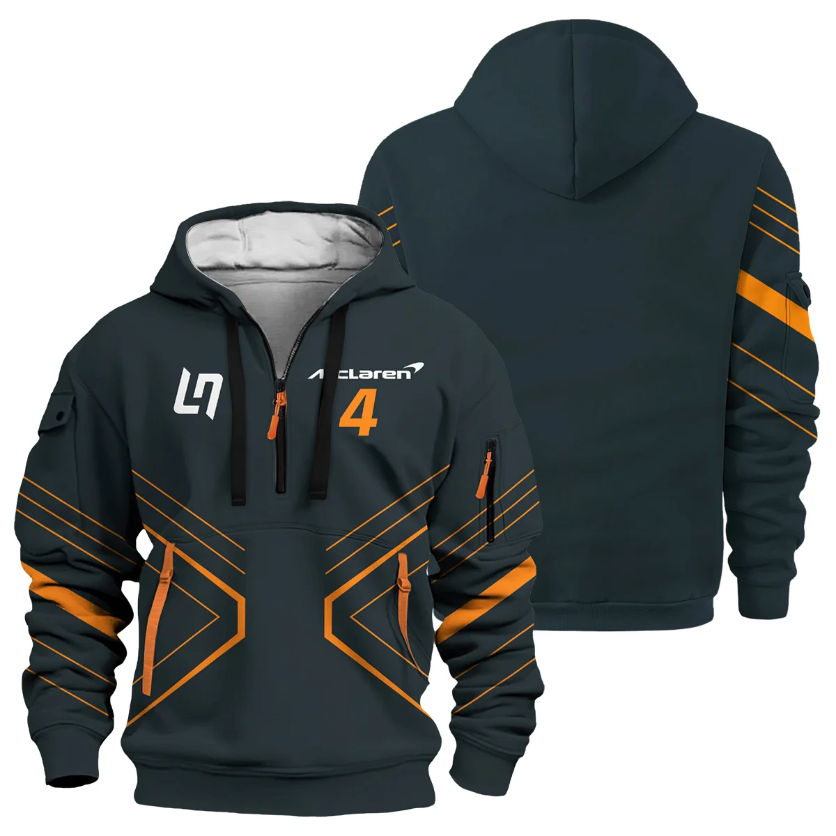 LN4 Papaya Team Logo Hoodie Half Zip BLMCL10425A33HZ - Racing Lifestyle Clothing