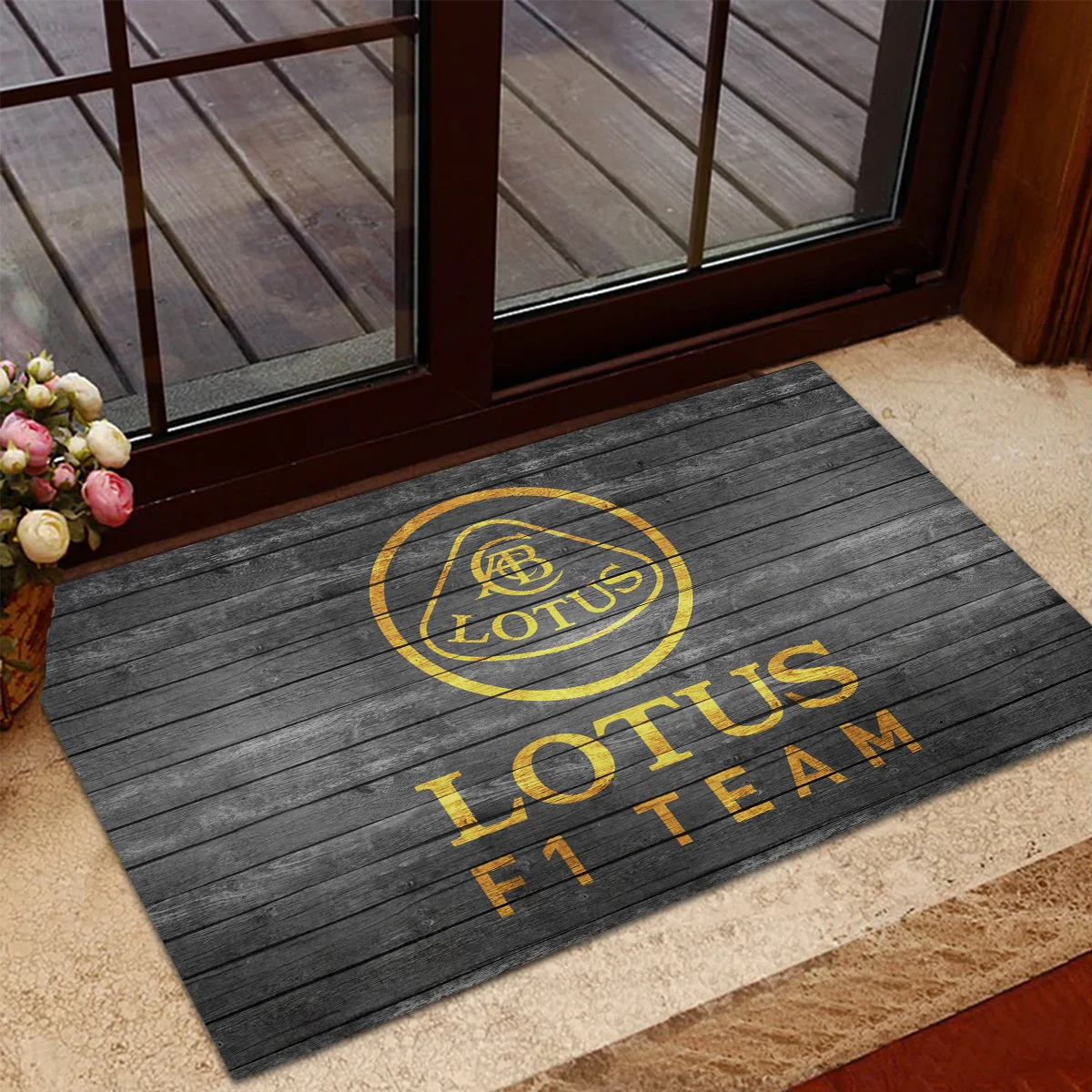 Lotus F1 Rubber Base Doormat - All Over Print BLF1139A10LT