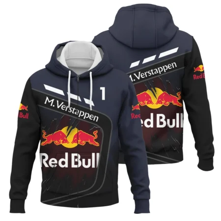 Max Verstappen Red Bull Racing F1 Zipper Hoodie BLRBR20525A3ZHD - Race Day Design
