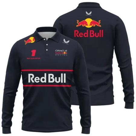 Max Verstappen Red Bull Racing F1 Long Polo Shirt All Over Prints BLRBR10525A1LPL - Race Day Outfit