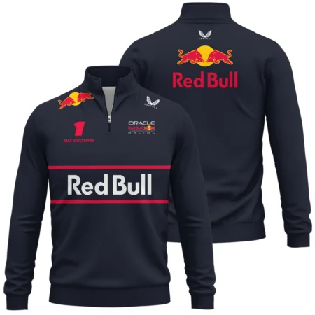 Max Verstappen Red Bull Racing F1 Quarter-Zip Sweatshirt All Over Prints BLRBR10525A1QTZ - Formula Racing Apparel
