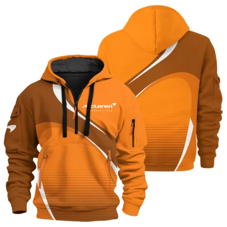 McLaren F1 Logo Hoodie Half Zip BLMCL9525A23HZ - Formula Racing Apparel