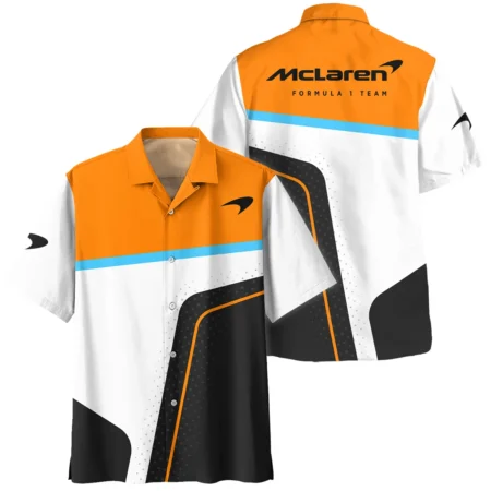 McLaren F1 Hawaiian Shirt - Short Sleeve Button-Up Collared Shirt All Over Prints BLMCL10425A5HW - Trackside Outfit