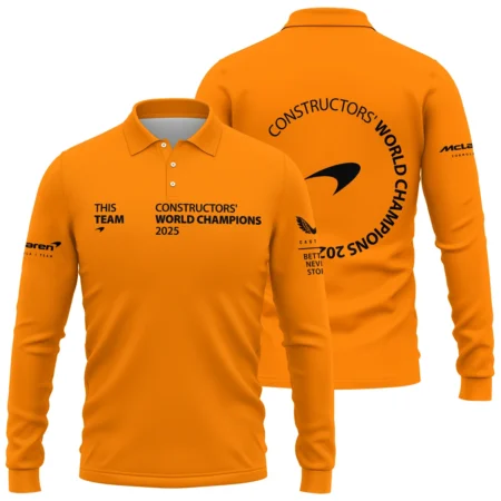 McLaren F1 Team 2025 Constructors' Champions Long Polo Shirt BLMCL51025A2LPL - F1 Fan Gear