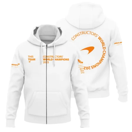 McLaren F1 Team 2025 Constructors' Champions Zipper Hoodie BLMCL51025A4ZHD - Racing Lifestyle Clothing