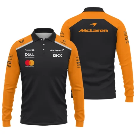 McLaren Formula One Logo Long Polo Shirt BLF1290325A6MCLLPL - F1 Fan Gear