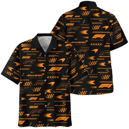 McLaren Pattern F1 Racing - Hawaiian Shirt - Short Sleeve Button-Up Collared Shirt BLMCL191025A2HW - Pit Lane Clothing