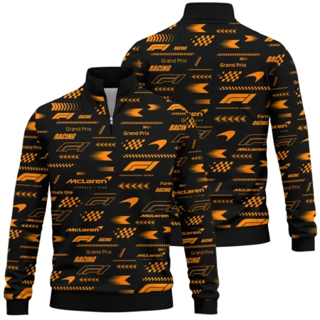 McLaren Pattern F1 Racing - Quarter-Zip Sweatshirt BLMCL191025A2QZS - Racing Lifestyle Clothing