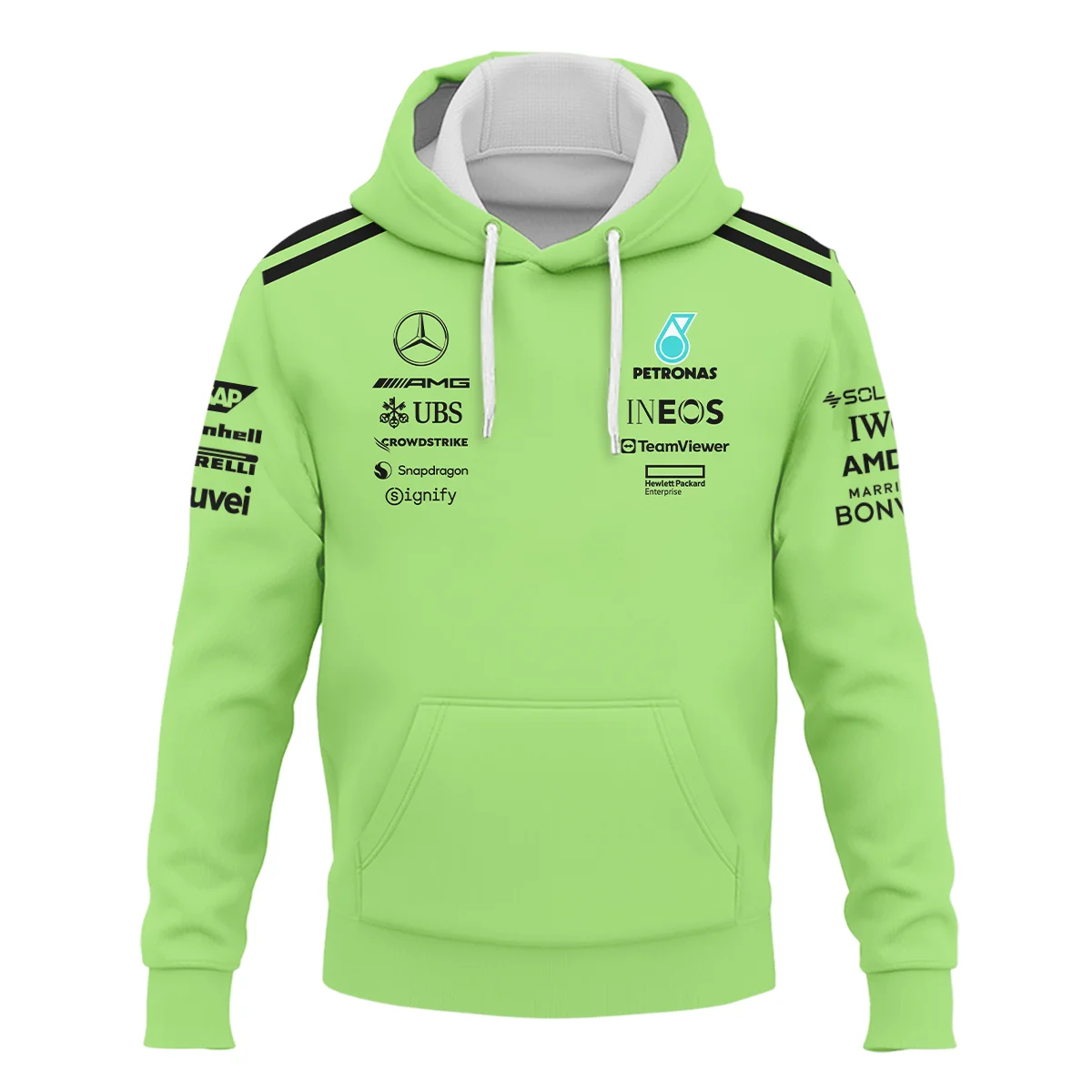 Mercedes-AMG Petronas F1 Logo Hoodie BLMER6525A4HD - Image 2
