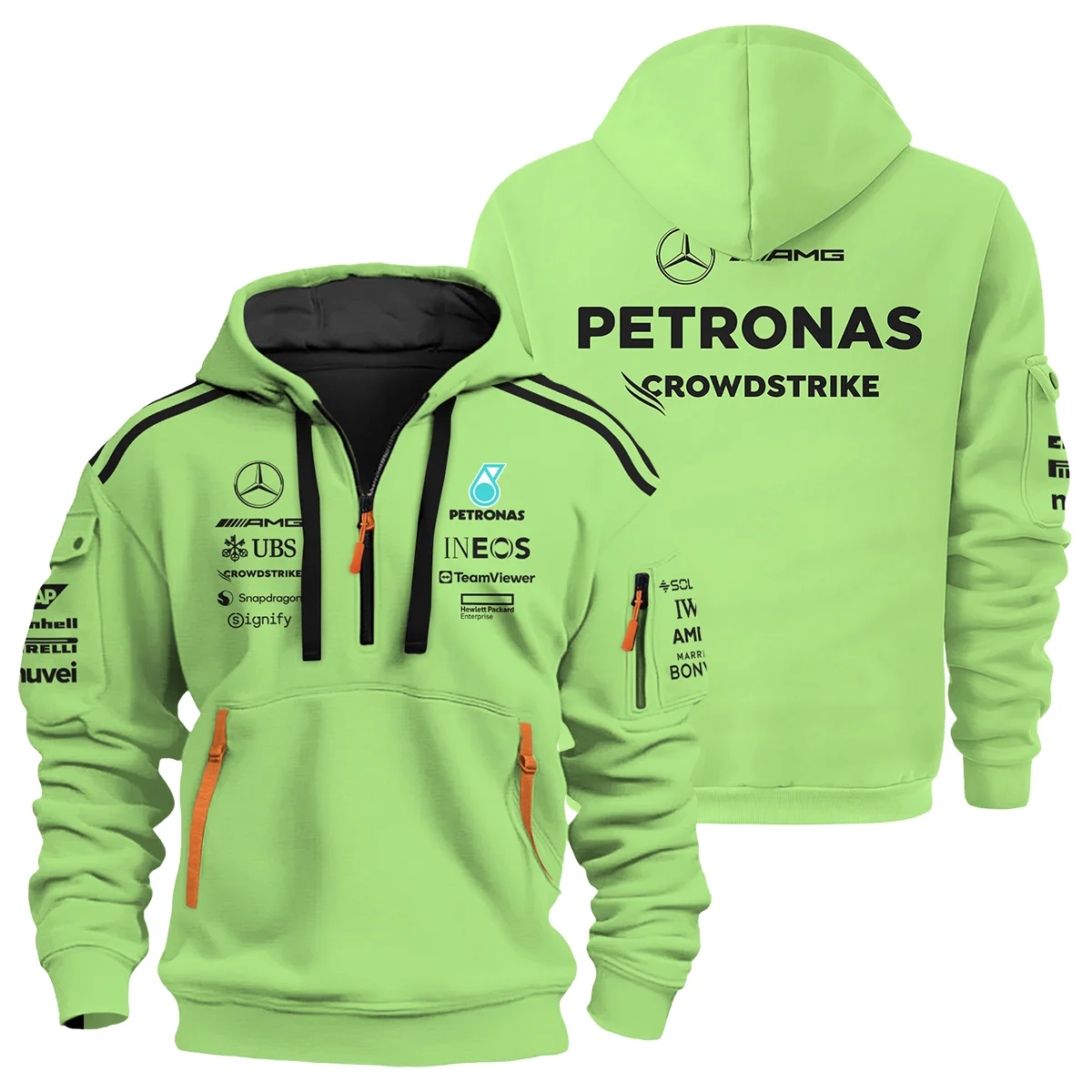 Mercedes-AMG Petronas F1 Logo Hoodie Half Zip BLMER6525A43HZ