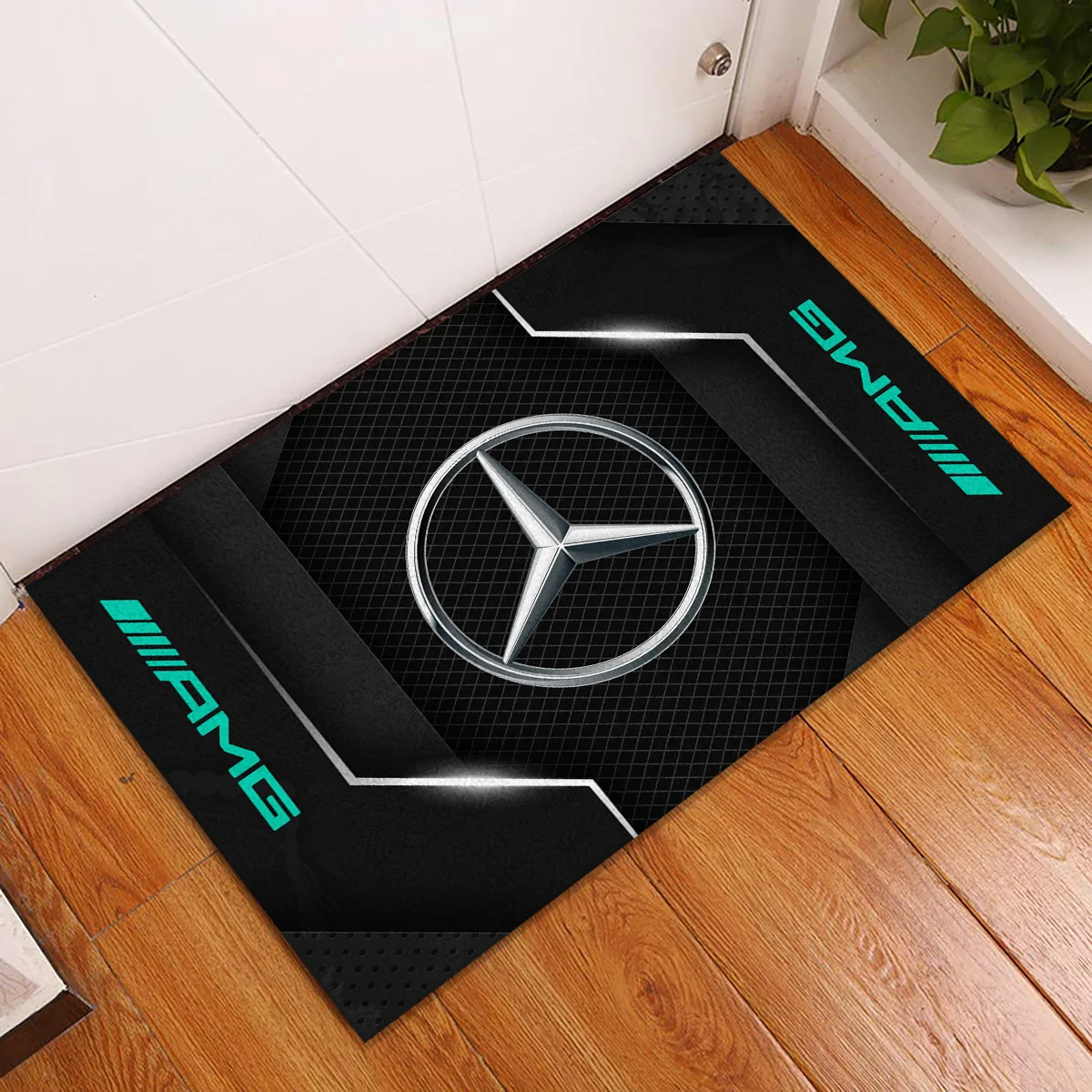 Mercedes F1 Rubber Base Doormat - All Over Print BLF1139A7MER - Image 2