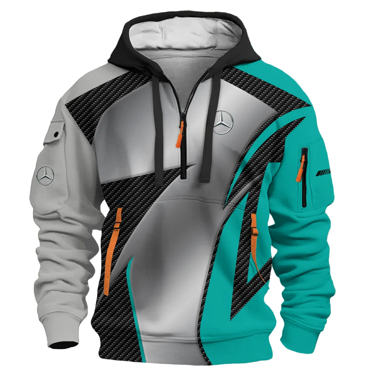 Mercedes F1 Team For Fans - Hoodie Half Zip BLVAF1031225A2MERHDF - Image 2