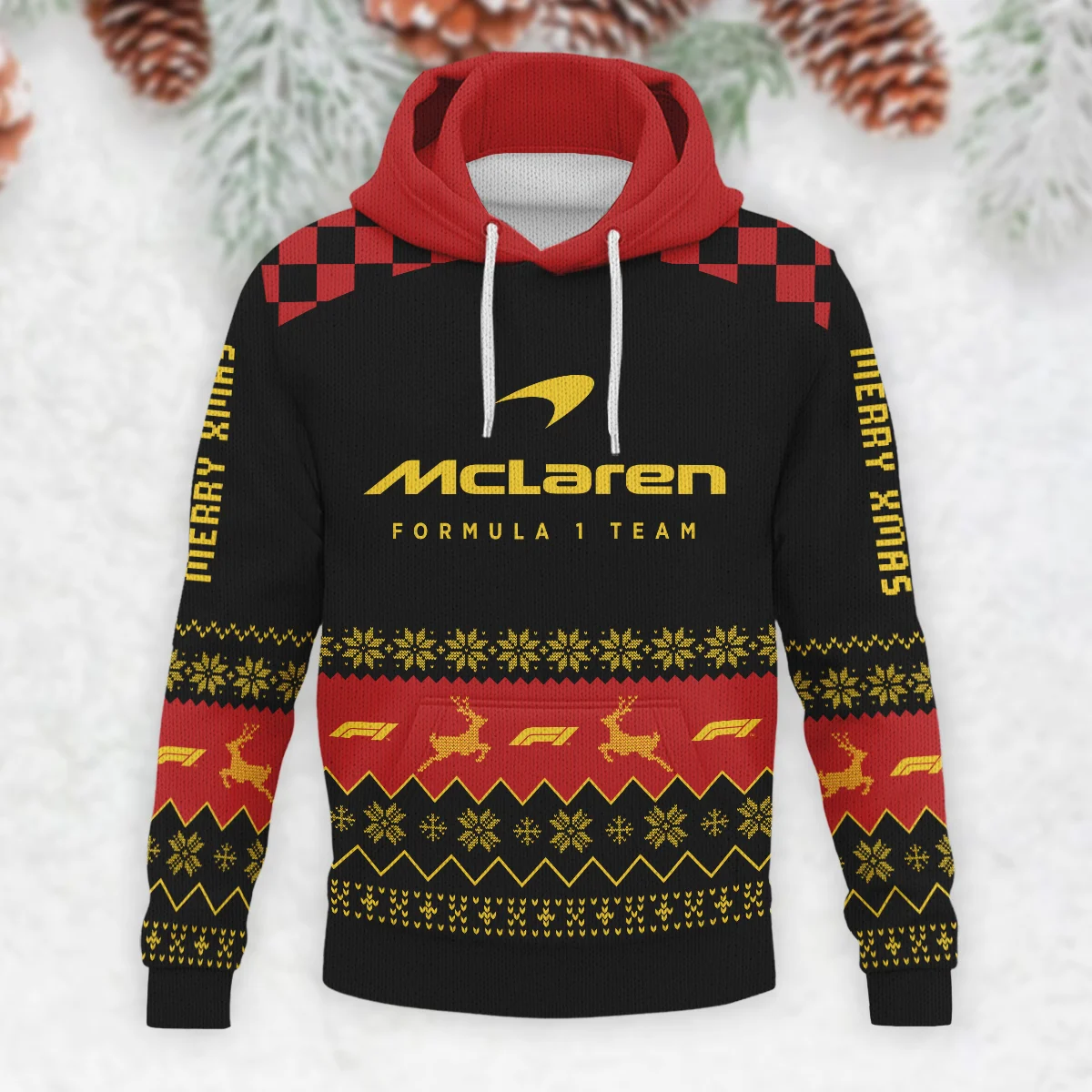Merry X-Mas McLaren Formula 1 - Knitted Hoodie BLVAF12209250A8MCL - Image 2