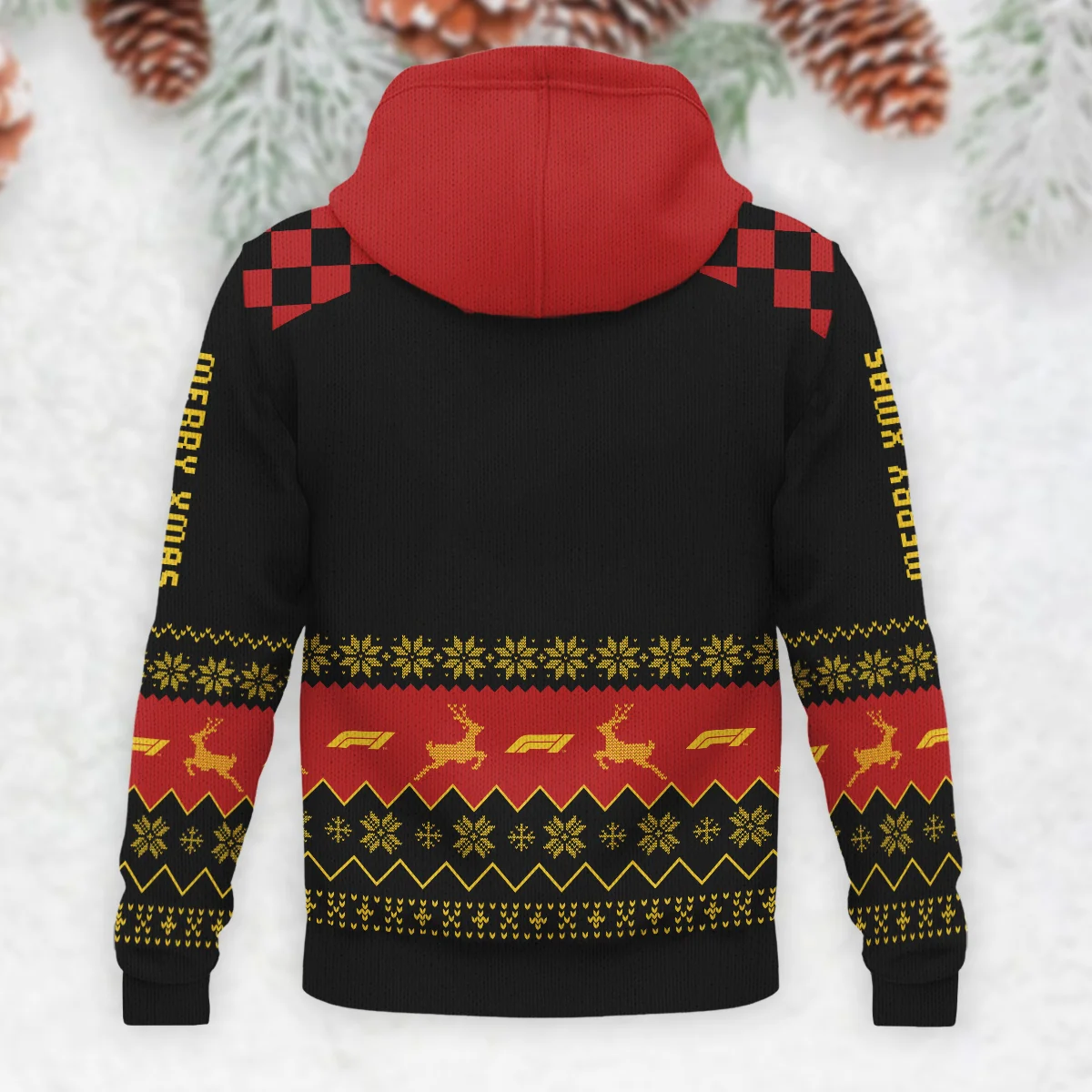 Merry X-Mas Williams Formula 1 - Knitted Hoodie BLVAF12209250A8WIL - Image 3