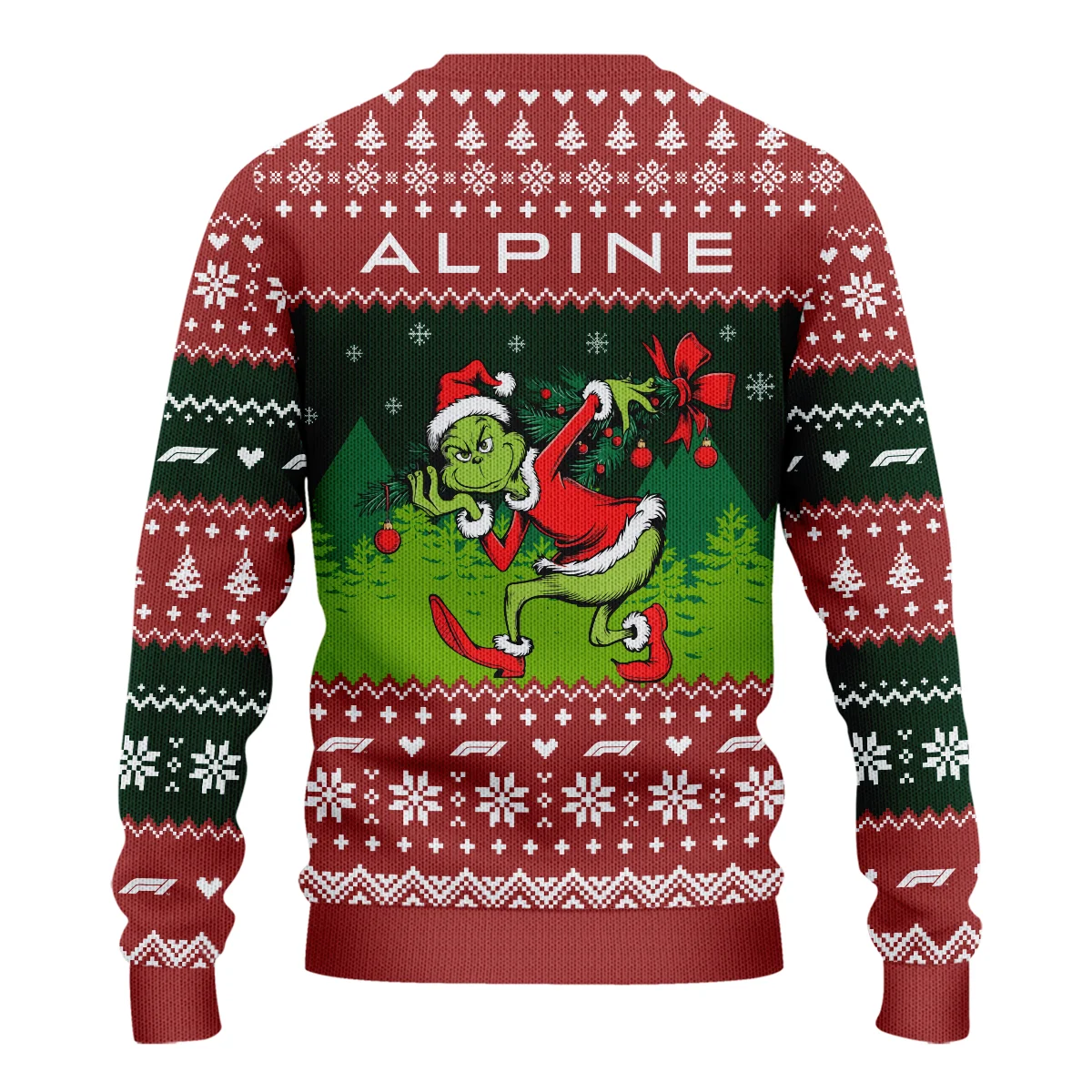 Mr.Grinch Alpine Formula 1 - Ugly Sweater BLVAF1220925A19ALP - Image 3
