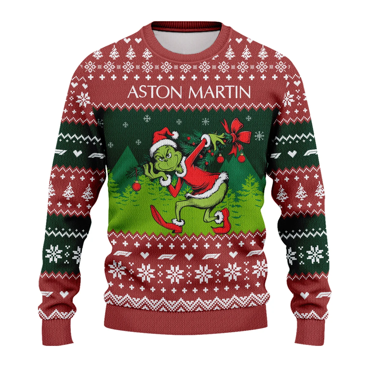 Mr.Grinch Aston Martin Formula 1 - Ugly Sweater BLVAF1220925A19AM - Image 2