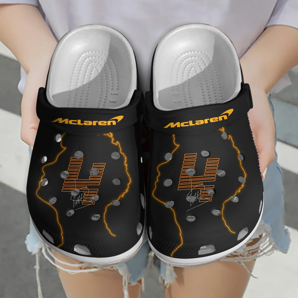 Norris Signature McLaren F1 Crocs - Waterproof Odor-resistant Antimicrobial BLMCL8425A18 - Image 3