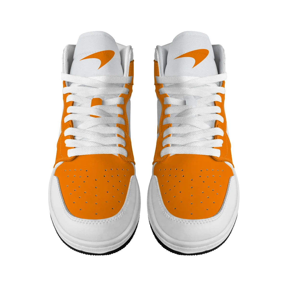 Orange White Custom Shoes Logo Air Jordan 1 High BLMCL17725A1 - Image 2