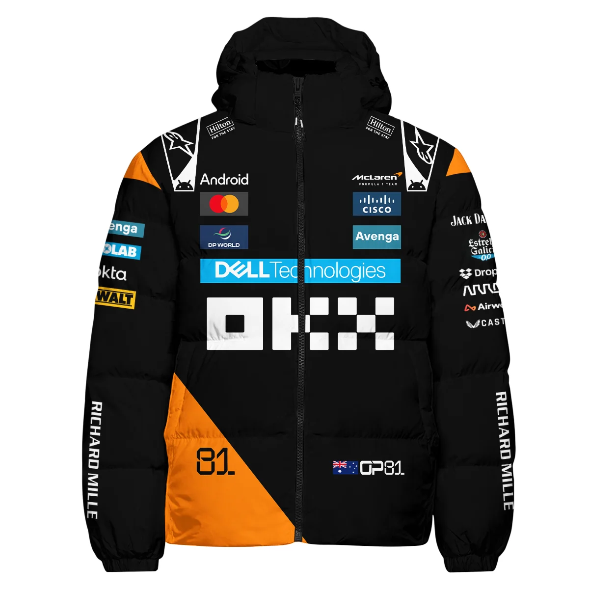 Oscar Piastri McLaren F1 Down & Puffer Jackets BLF1180525A4HCJ - Image 2