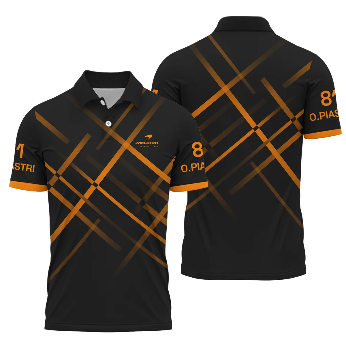 Oscar Piastri McLaren F1 Polo Shirt All Over Prints BLOP3425A2PL - Trackside Outfit
