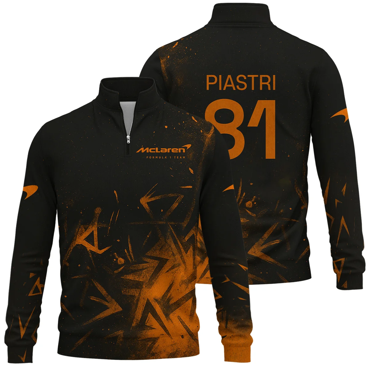 Oscar Piastri McLaren F1 Quarter-Zip Sweatshirt All Over Prints BLMCL3525A3OPQTZ - Race Day Outfit