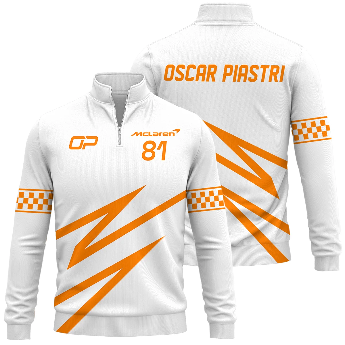 Oscar Piastri McLaren F1 Quarter-Zip Sweatshirt All Over Prints BLOP10425A4QTZ - Motorsport Apparel