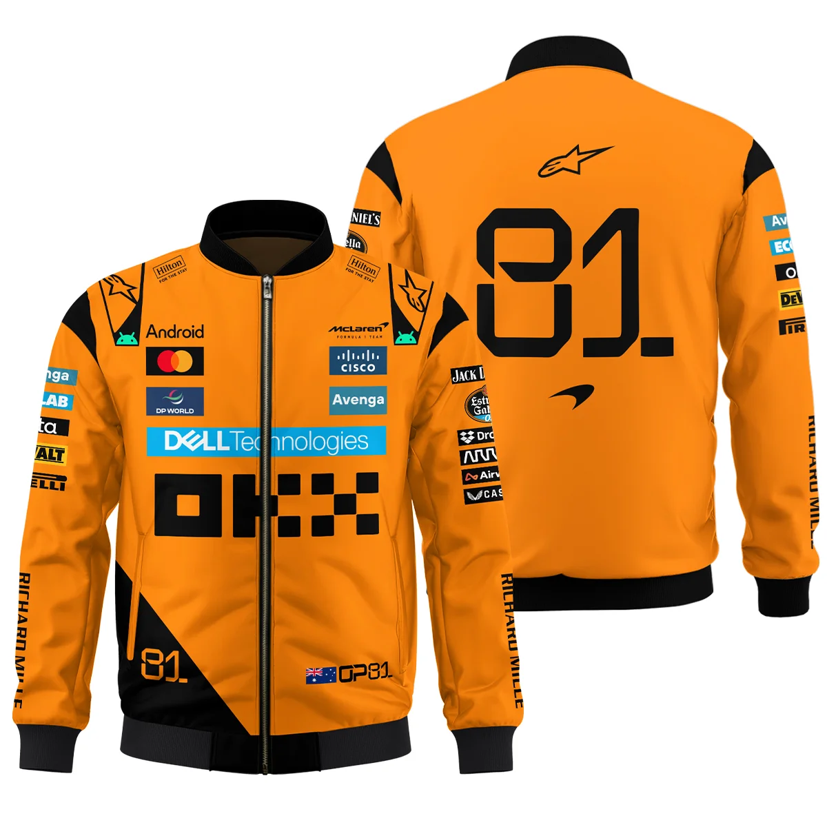 Oscar Piastri McLaren Formula One Bomber BLF1180525A3BB - Racing Lifestyle Clothing