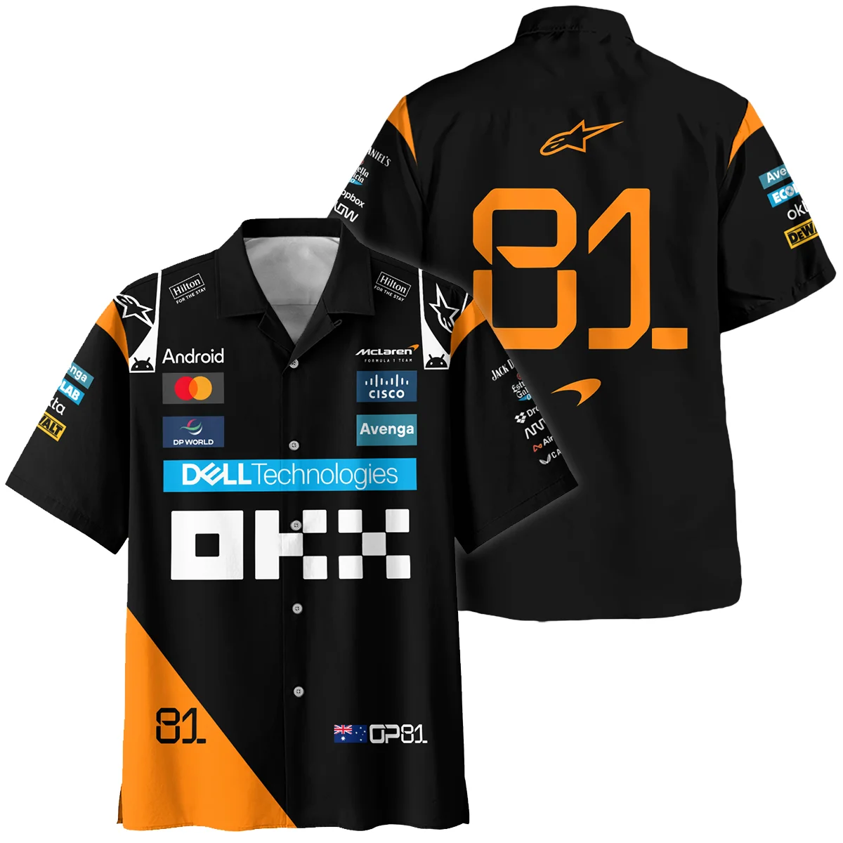 Oscar Piastri McLaren Formula One Hawaiian Shirt BLF1180525A4HW - Race Day Outfit