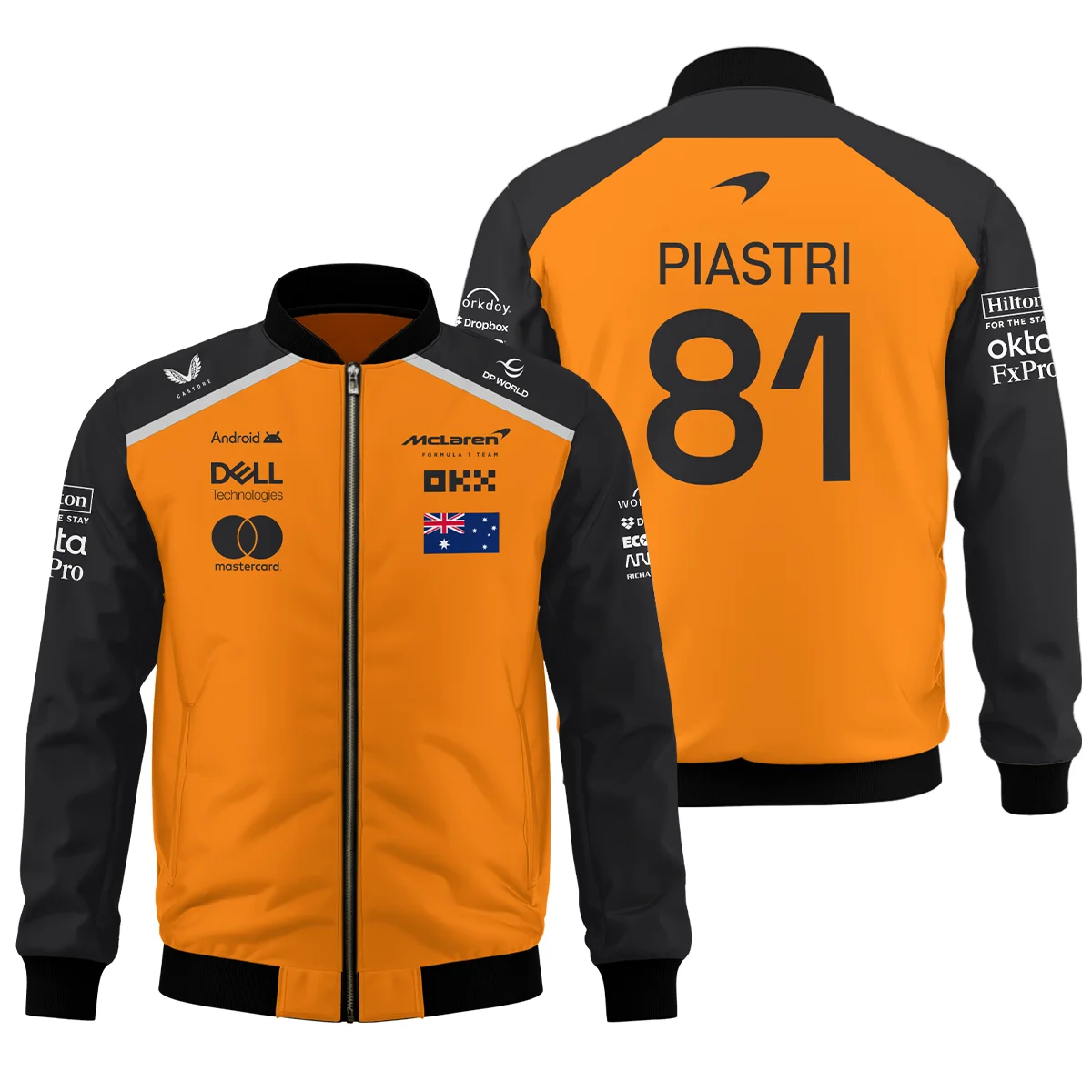 Oscar Piastri McLaren Formula One Logo Bomber BLF1290325A3MCLBB - Motorsport Apparel