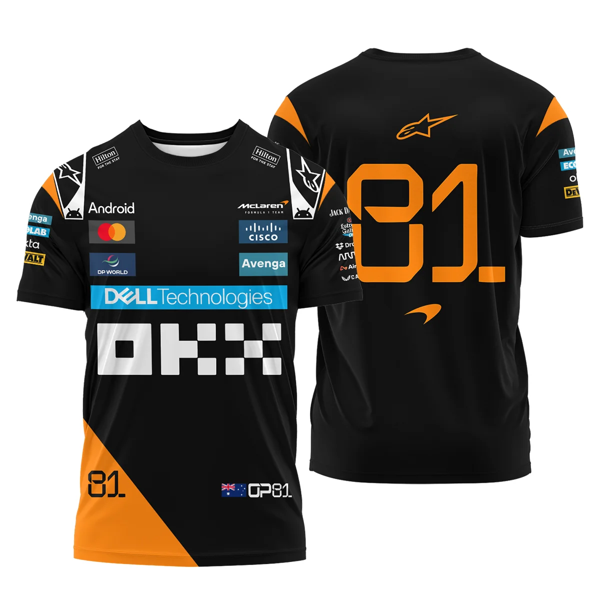 Oscar Piastri McLaren Formula One T-Shirt BLF1180525A4TS - Formula Racing Apparel
