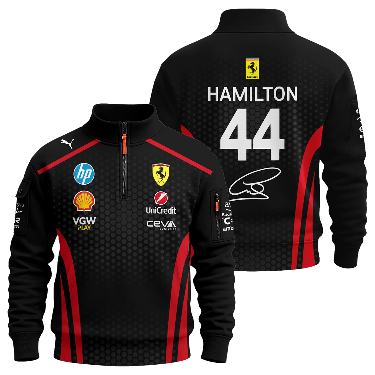 Performance Top Team LH44 - Sweatshirt Zipper BLH281025A1SHZ