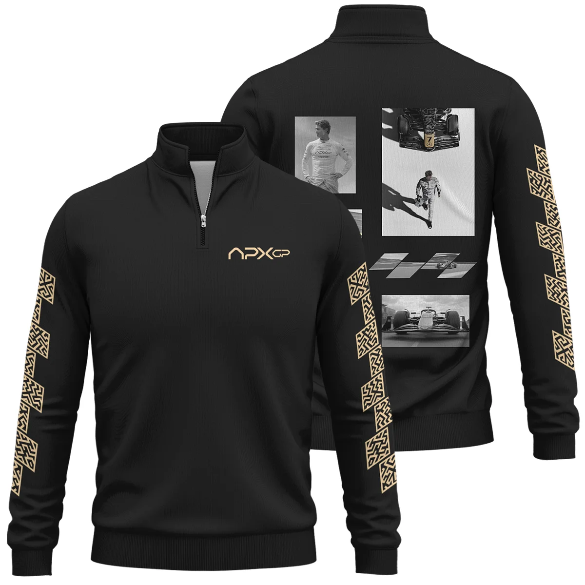Photo Collage Quarter-Zip Sweatshirt BLF116625A6QZS - Race Day Design