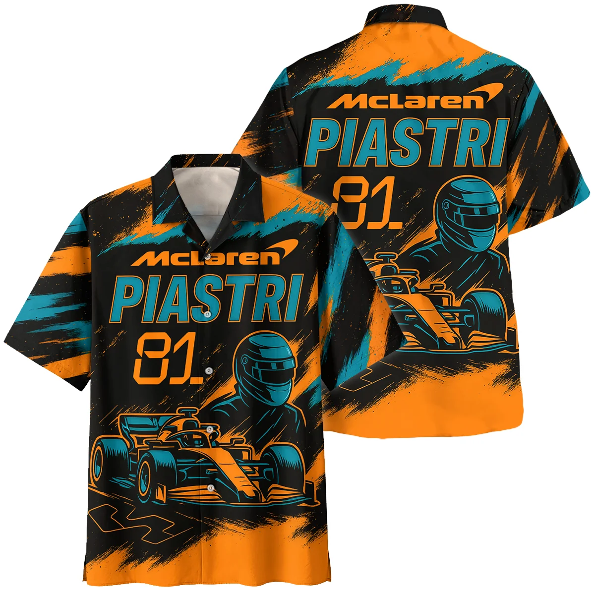 Piastri 81 McLaren F1 Hawaiian Shirt BLMCL1625A1HW - Formula Racing Apparel