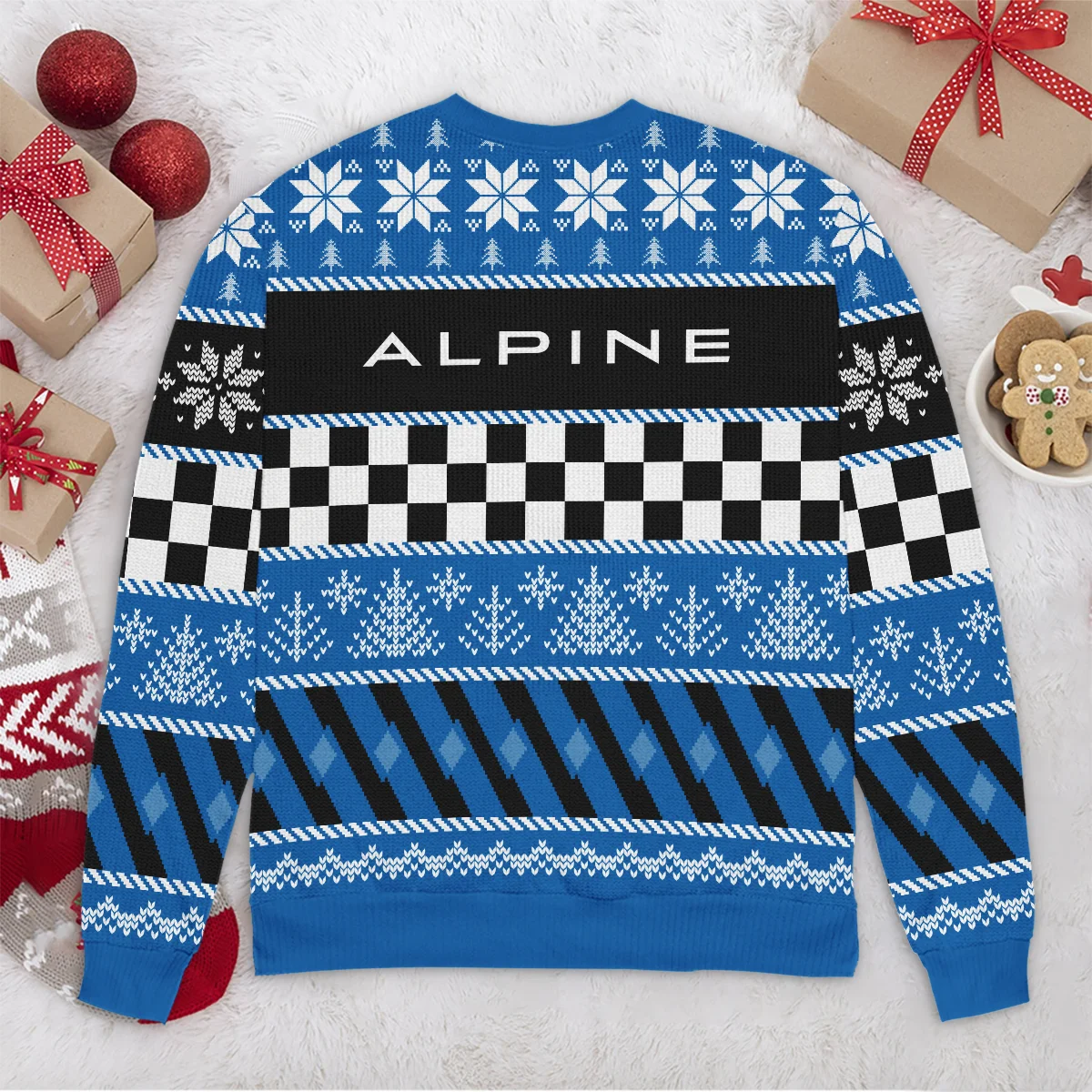 Racing Xmas Pattern Alpine Formula 1 - Ugly Sweater BLVAF1220925A28ALP - Image 6