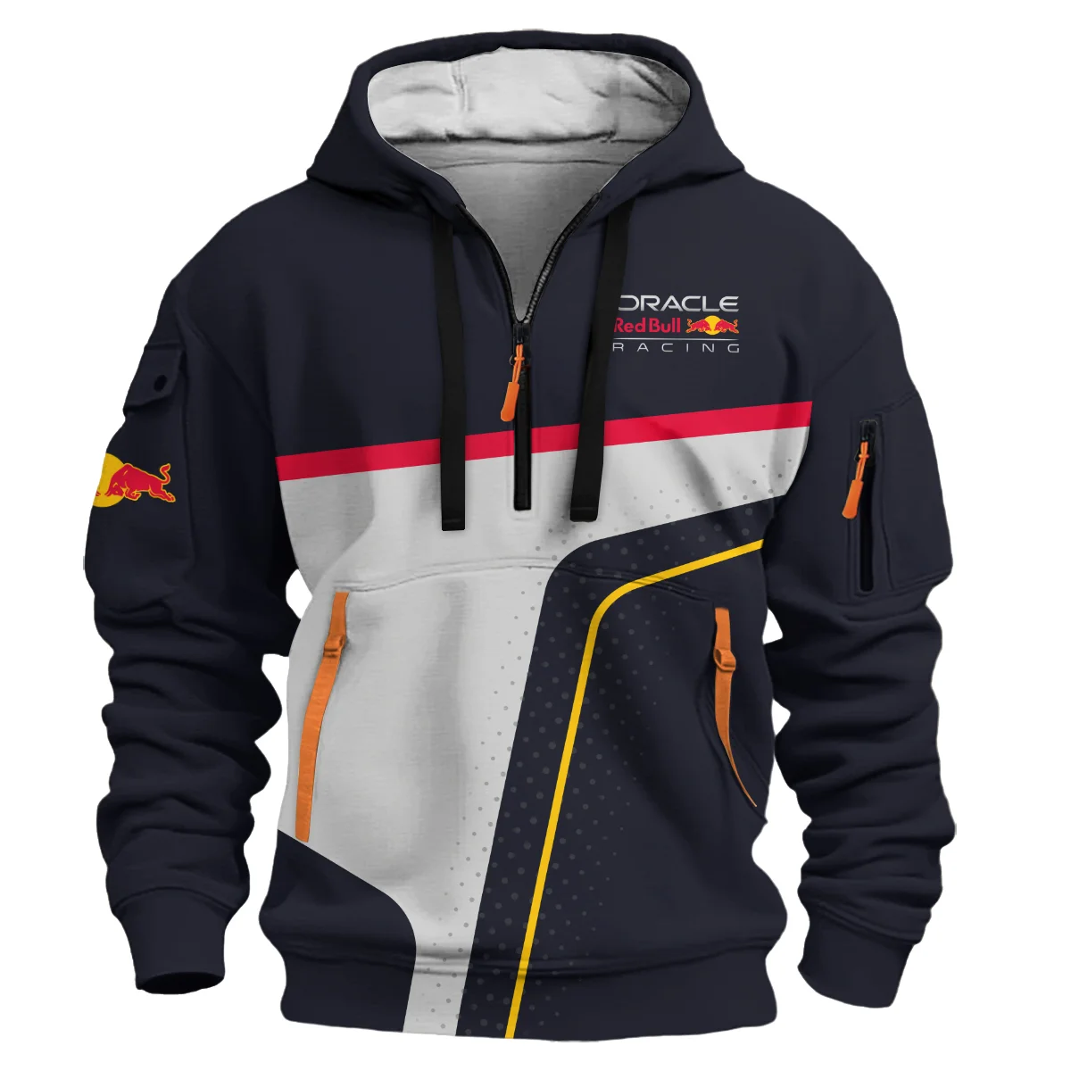 Red Bull Racing F1 Logo Hoodie Half Zip BLRBR10525A33HZ - Image 2
