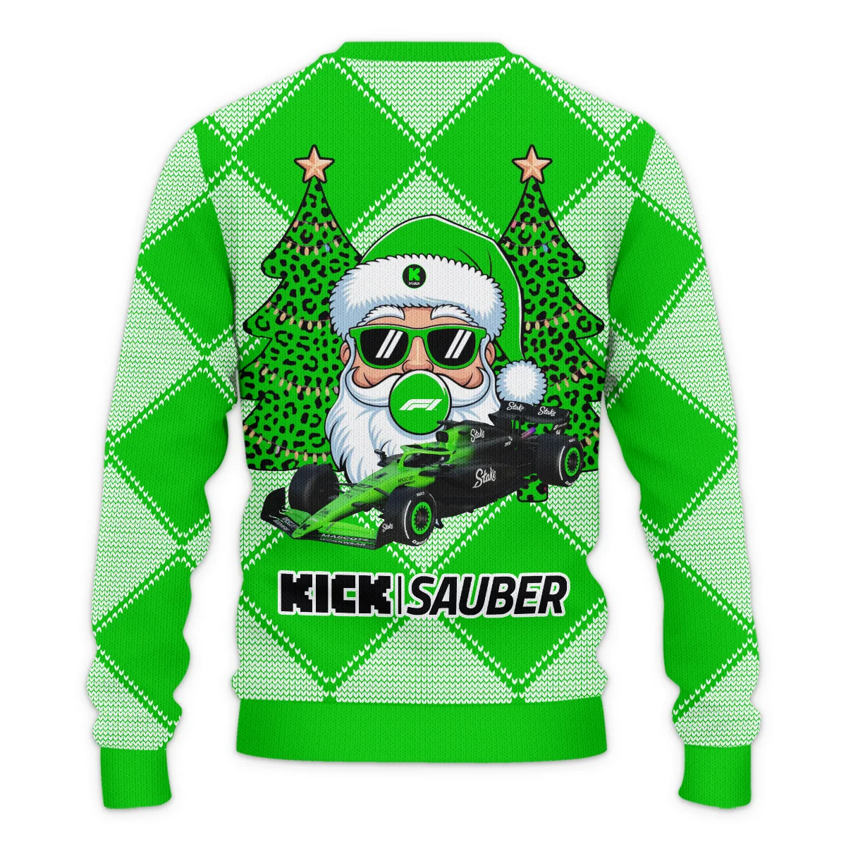 Santa Pinetree Car Kick Sauber Formula 1 - Ugly Sweater BLVAF1220925A25KS - Image 3