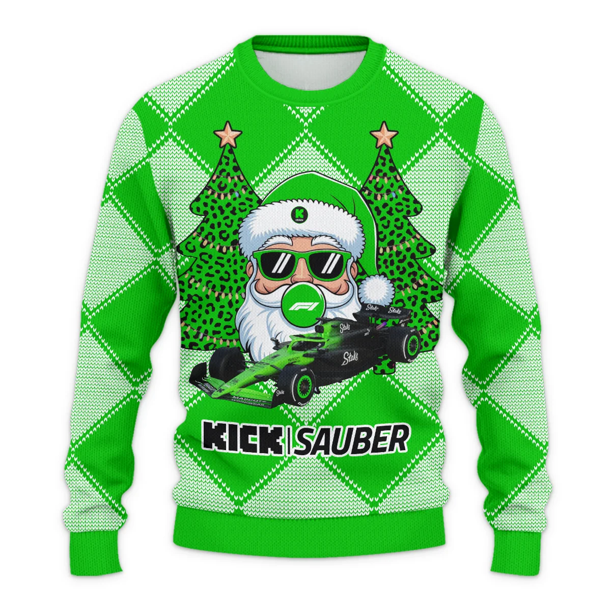 Santa Pinetree Car Kick Sauber Formula 1 - Ugly Sweater BLVAF1220925A25KS - Image 2