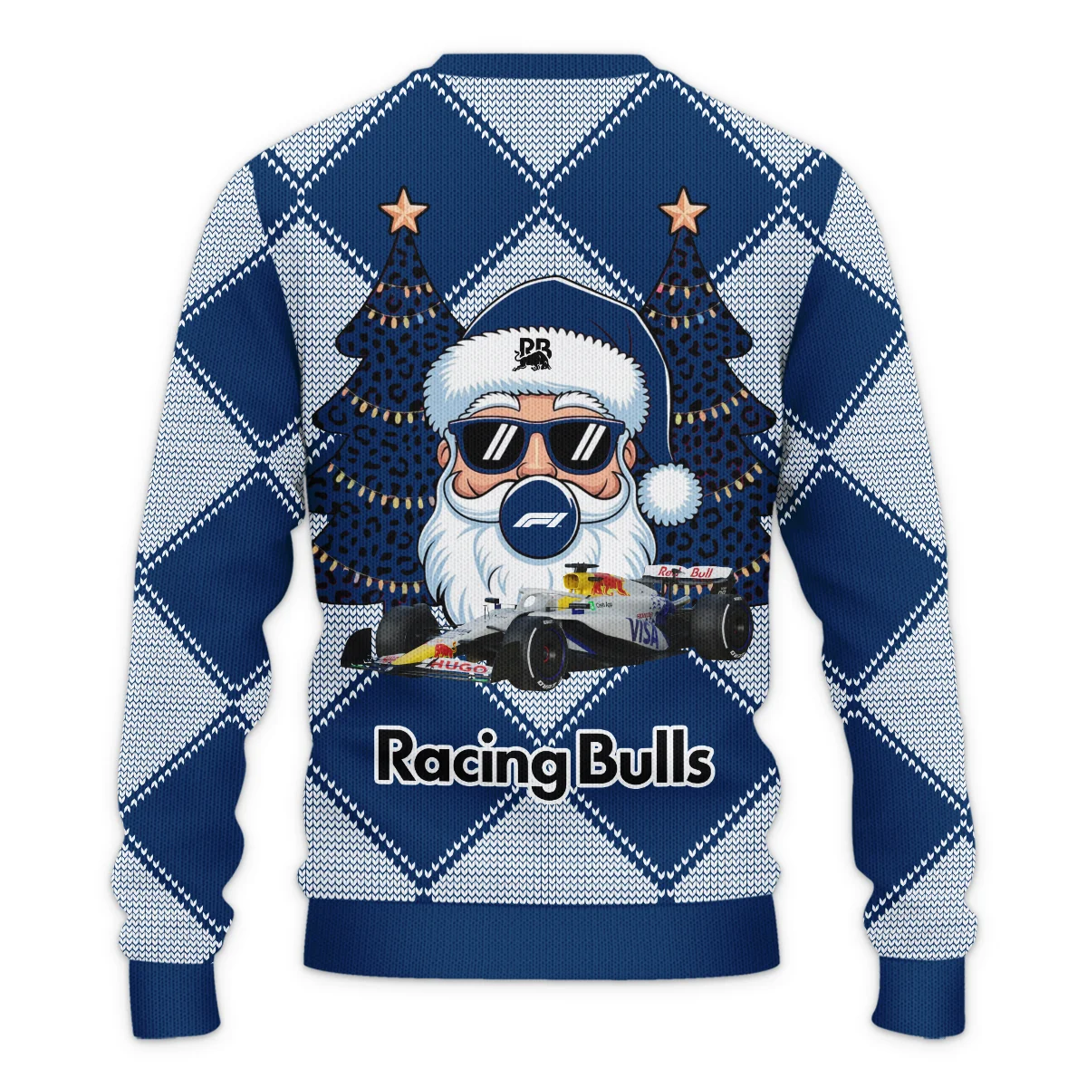Santa Pinetree Car Racing Bulls Formula 1 - Ugly Sweater BLVAF1220925A25RAC - Image 3