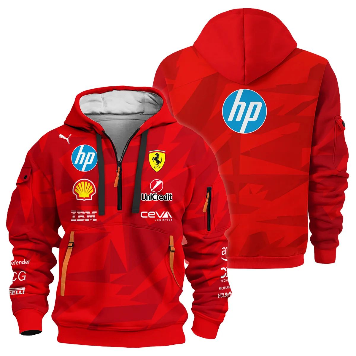 Scuderia Ferrari 2025 F1 20 Years of Red Racing Suit Hoodie Half Zip BLVAFRR281125A3HDF - Racing Lifestyle Clothing