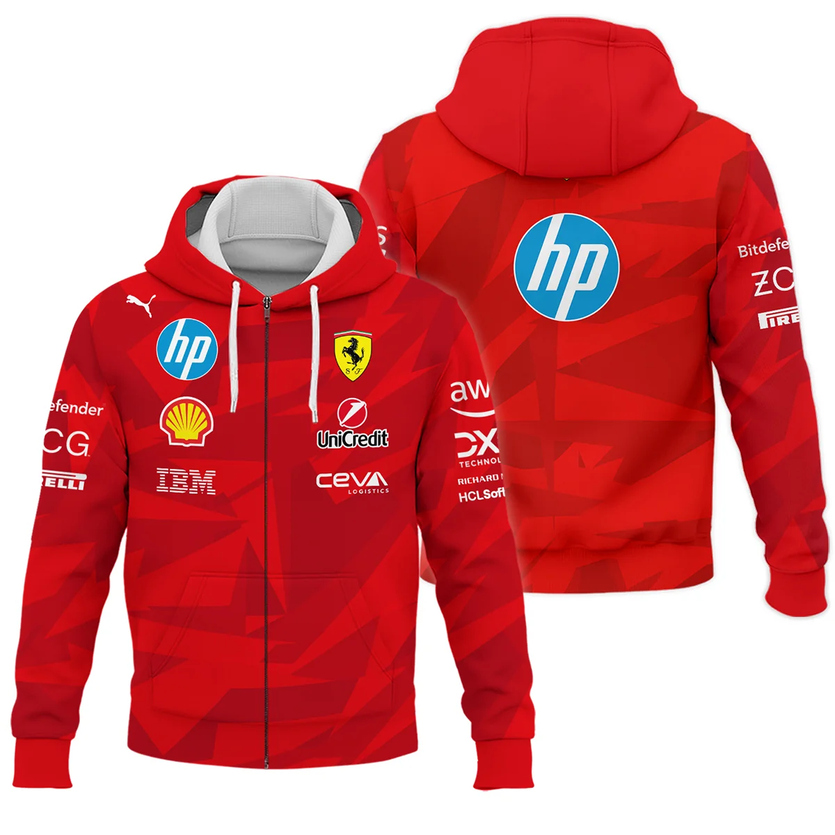 Scuderia Ferrari 2025 F1 20 Years of Red Racing Suit Zipper Hoodie BLVAFRR281125A3ZHD - Pit Lane Clothing