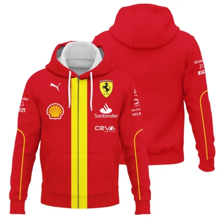 Scuderia Ferrari Racing F1 Logo Zipper Hoodie BLF1R19325A3ZHD - Trackside Outfit