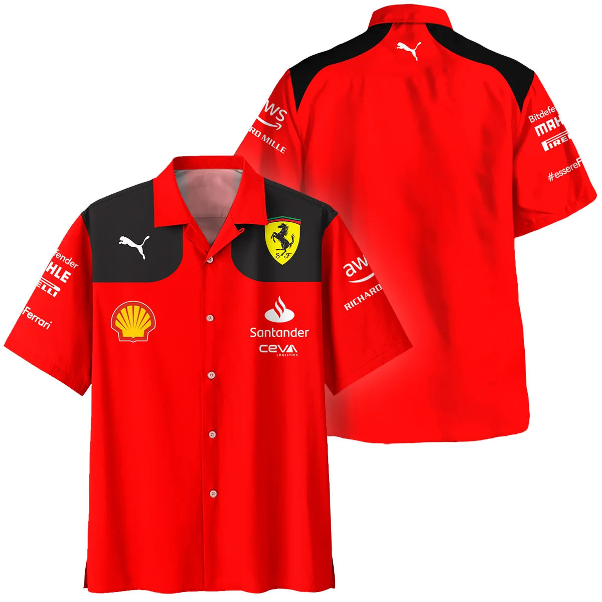 Scuderia Ferrari Racing F1 Hawaiian Shirt All Over Prints BLF1R19325A2HW - Motorsport Apparel