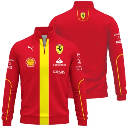 Scuderia Ferrari Racing F1 Quarter-Zip Sweatshirt All Over Prints BLF1R19325A3QTZ - Pit Lane Clothing