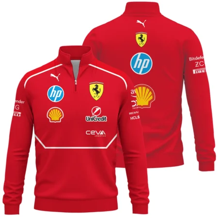 Scuderia Ferrari Racing F1 Quarter-Zip Sweatshirt All Over Prints BLF1R19325A5QTZ - Race Day Design