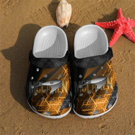 Silver McLaren F1 Crocs - Waterproof Odor-resistant Antimicrobial BLMCL8425A23 - Race Day Design