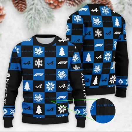 Square Pattern Alpine Formula 1 - Ugly Sweater BLVAF1220925A33ALP - Trackside Outfit