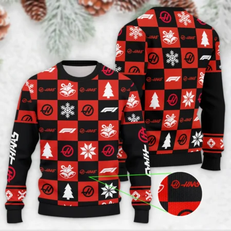 Square Pattern Haas Formula 1 - Ugly Sweater BLVAF1220925A33HAAS - Motorsport Apparel
