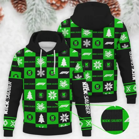Square Pattern Kick Sauber Formula 1 - Knitted Hoodie BLVAF12209250A33KS - Racing Lifestyle Clothing