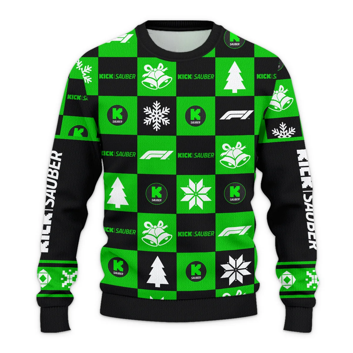 Square Pattern Kick Sauber Formula 1 - Ugly Sweater BLVAF1220925A33KS - Image 2